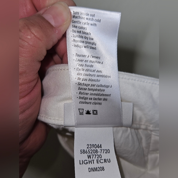 PAIGE Hoxton High Rise Ankle Skinny Jeans, Size 33, Light Ecru, NWT - Picture 8 of 8